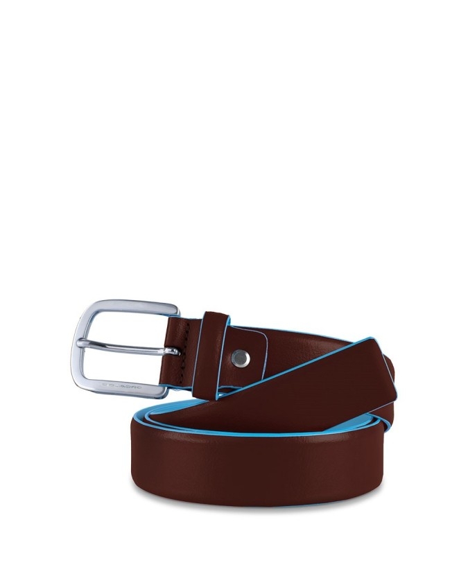 PIQUADRO - Cintura 35mm fibbia ad ardiglione metallo - Mogano -