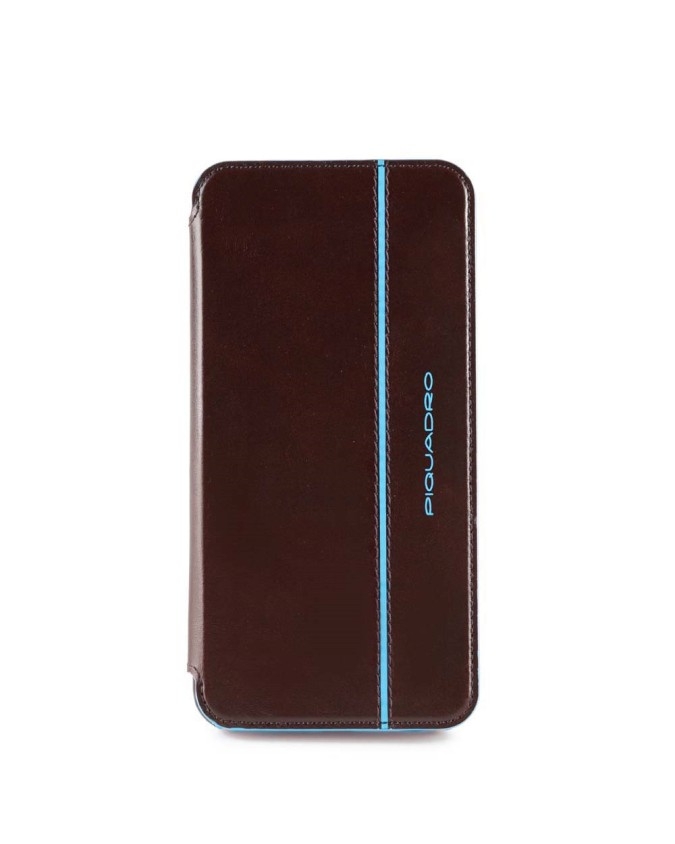 PIQUADRO - Custodia iphone 7Plus e 8Plus con flap in pelle -