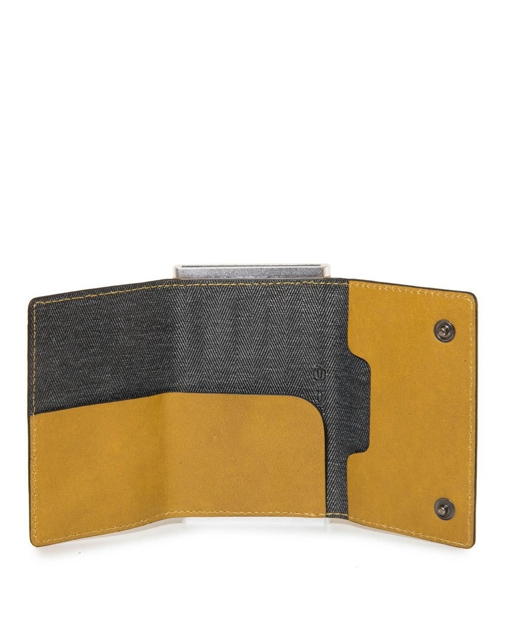 Portafoglio da uomo Piquadro Black Square PP4891B3R pelle giallo RFID per carte 