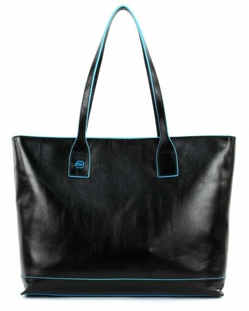 Piquadro - Shopping bag con compartimento porta iPad®mini Blue Square