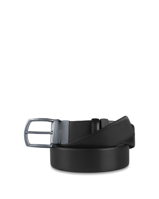 PIQUADRO - Cintura reverse 35mm con fibbia liscio - Nero -
