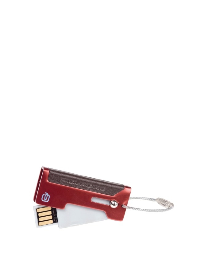 PIQUADRO - Portach. + chiavetta USB 4GB alluminio e - Mirtillo