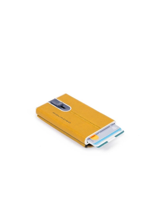 Piquadro - Portafogli compact wallet con portamonete Black Square