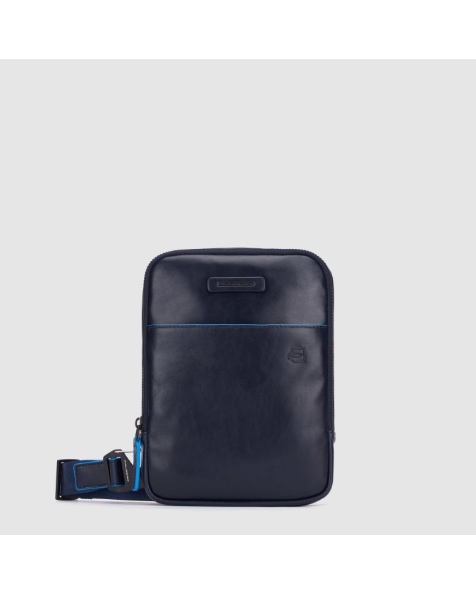 Piquadro - Borsello uomo in pelle porta iPad®mini con tasca per Connequ Blue Square