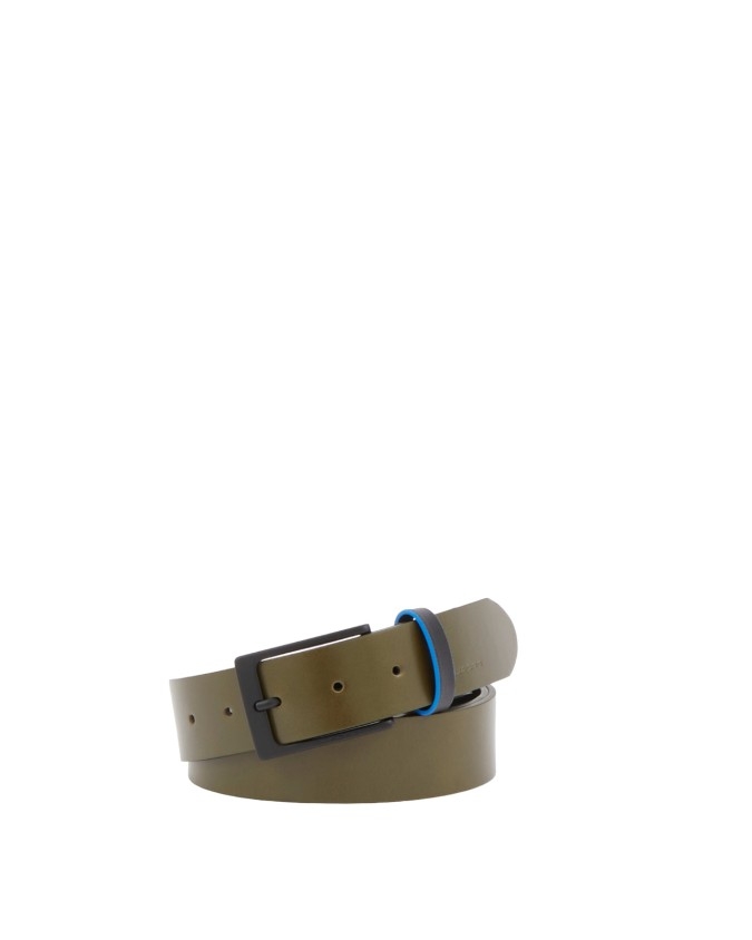 Piquadro - Cintura in pelle con fibbia ad ardiglione 3,5 H