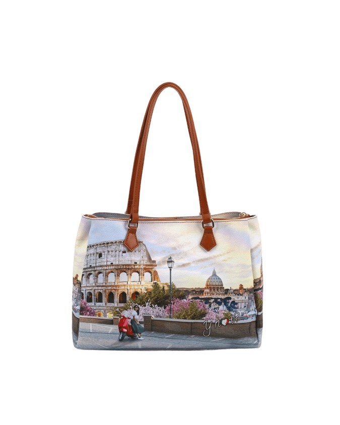 Ynot - Borsa a spalla in pvc stampato Yesbag