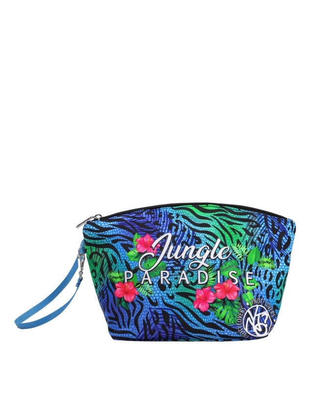 Ynot - Beauty Case in nylon con manico removibile Jungle Paradise