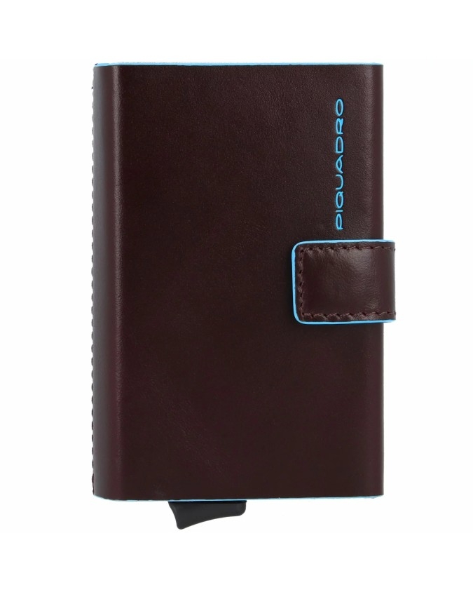 Piquadro - Compact wallet doppio con sliding system Blue Square