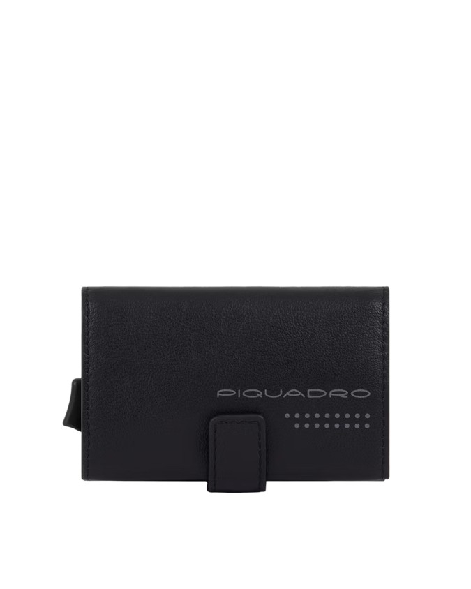 Piquadro - Custodia porta carte di credito in metallo RFID