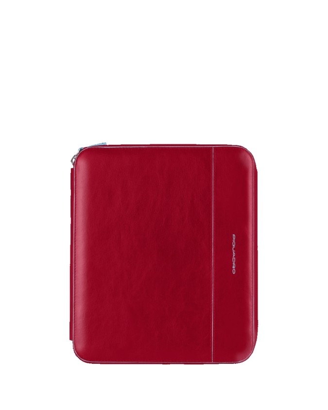 PIQUADRO - Custodia per iPad con tracolla in pelle - Rosso -