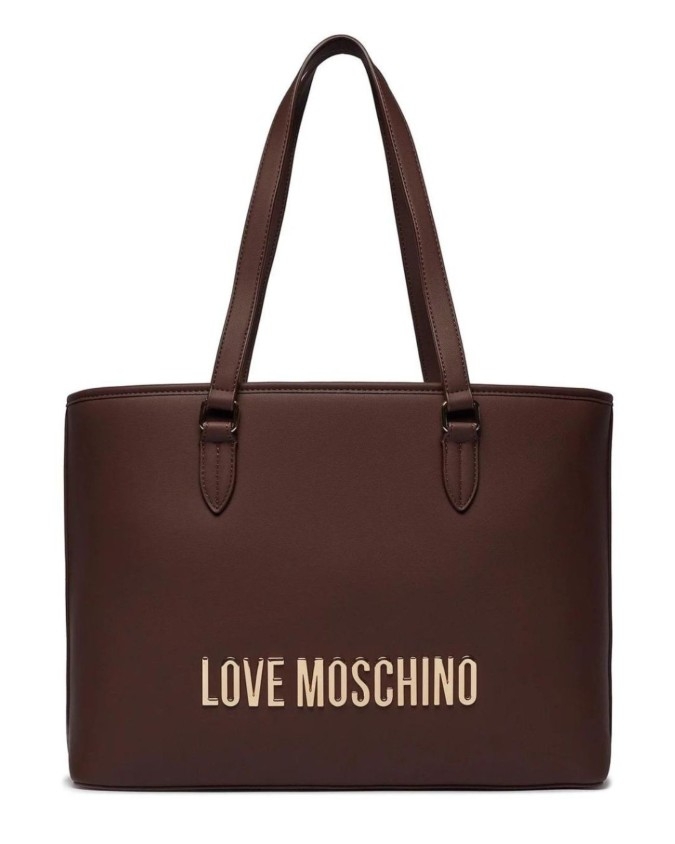 Love Moschino - Borsa shopping in ecopelle con maxi logo
