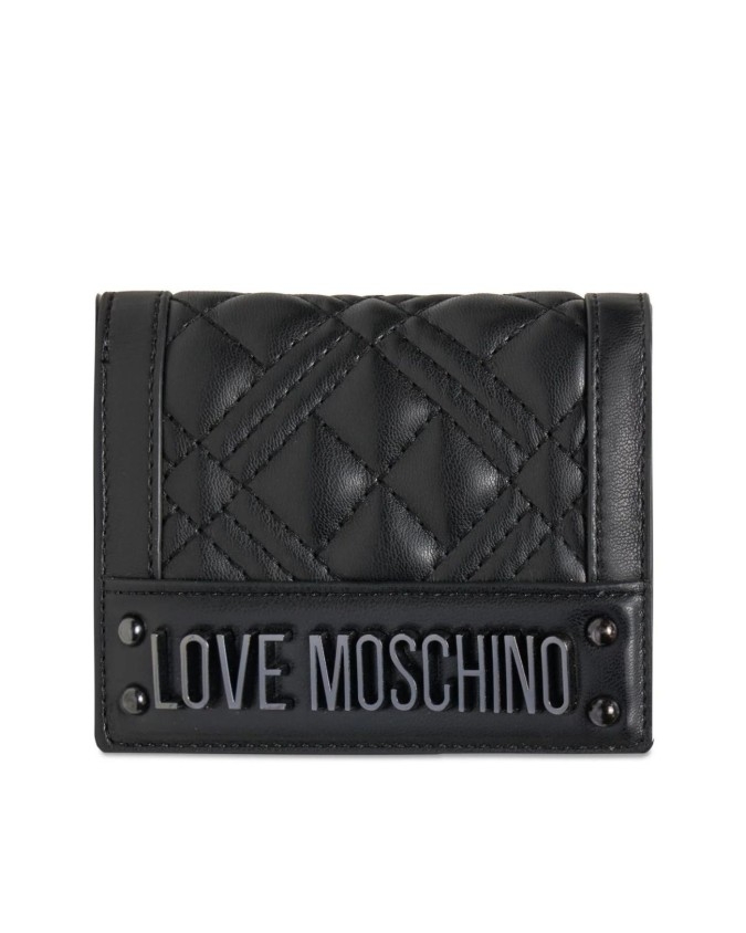 Love Moschino - Portafoglio piccolo donna in ecopelle trapuntata con logo