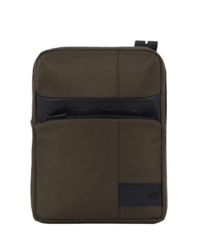 Piquadro - Borsello porta iPad Mini in pelle e tessuto