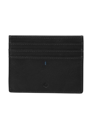 Piquadro - Porta carte di credito doppio in metallo e pelle Black