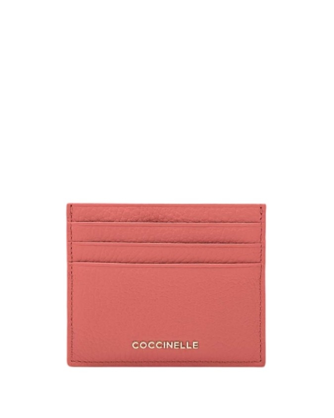 Coccinelle - Porta carte di credito in pelle Metallic Soft
