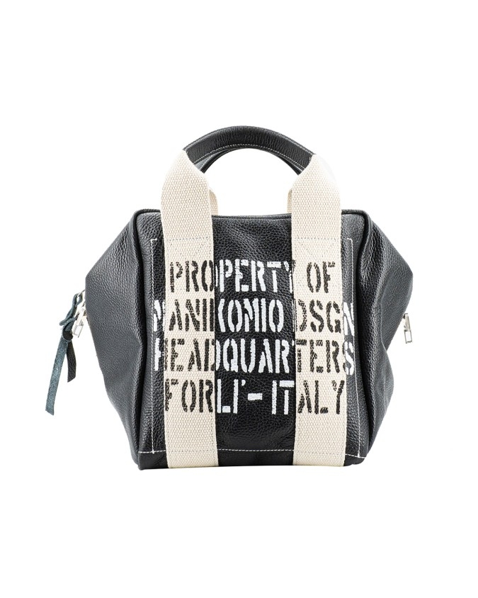 Manikomio Design - Borsa a mano in pelle Aviator's Kit Bag con tracolla