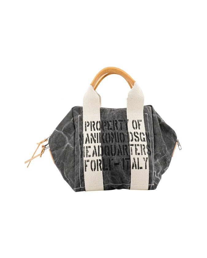 Manikomio Design - Borsa a mano in cotone Aviator's Kit Bag con tracolla