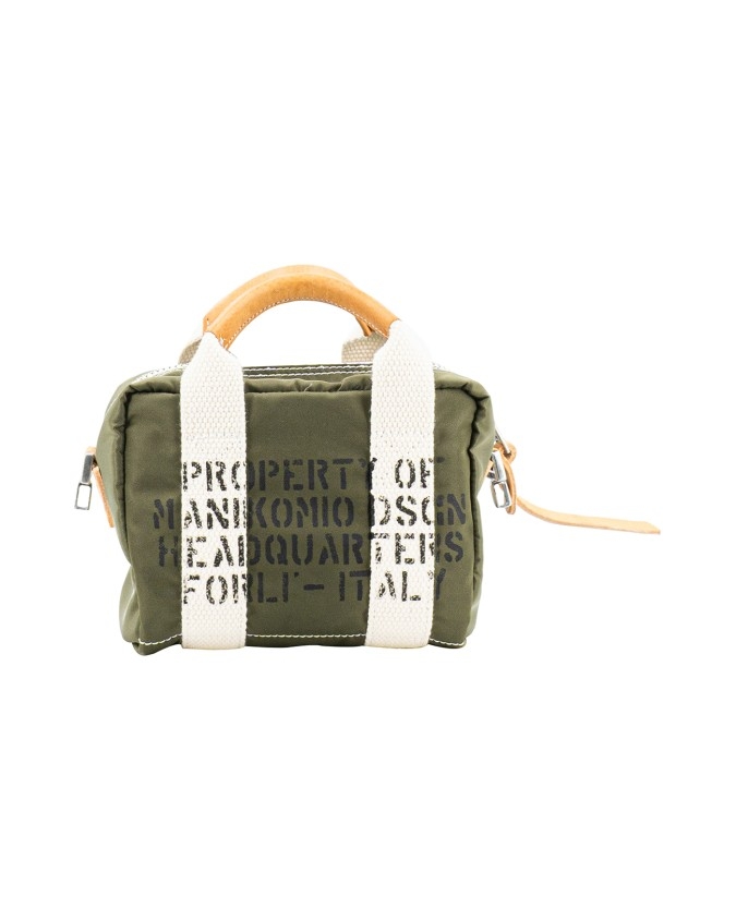 Manikomio Design - Borsa a mano Mini con tracolla in nylon Aviator's Kit Bag