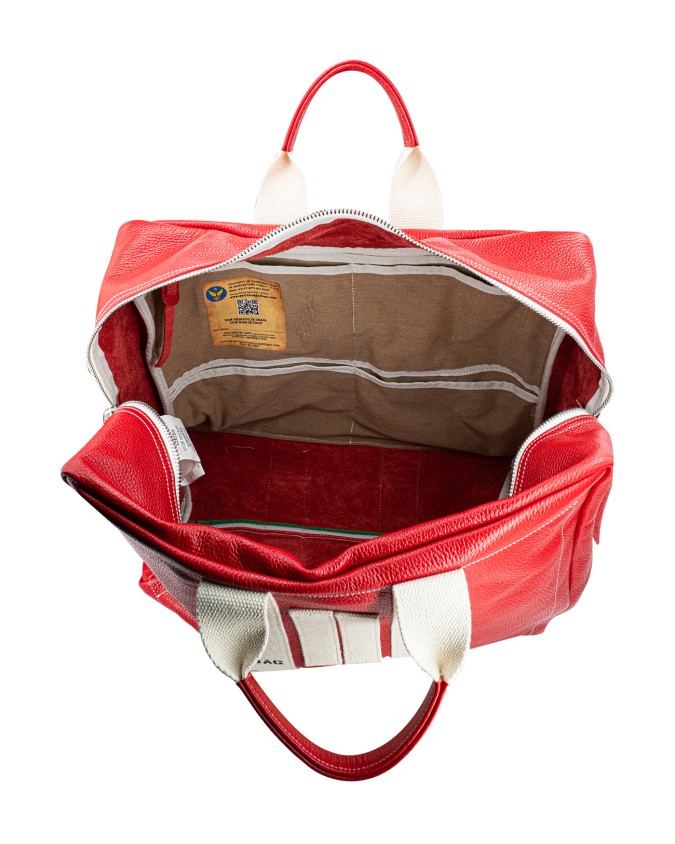 Manikomio Design - Borsone in pelle  Aviator's Kit Bag con tracolla